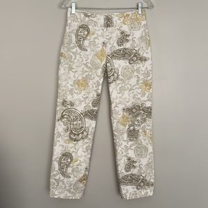 & Danielle M Jacquard Paisley Print Ankle Pants Size 2